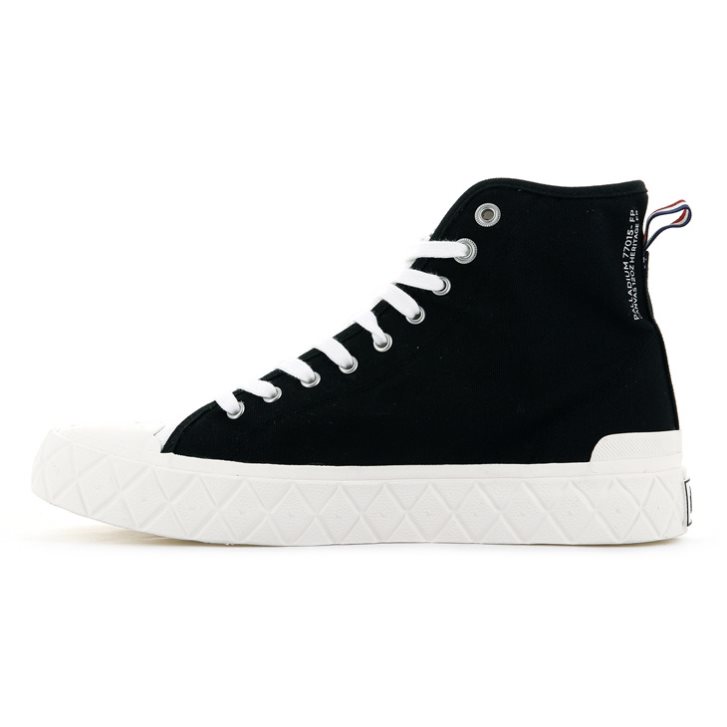 Baskets Palladium Palla Ace Tela High Tops Homme Noir | FR DZH873S